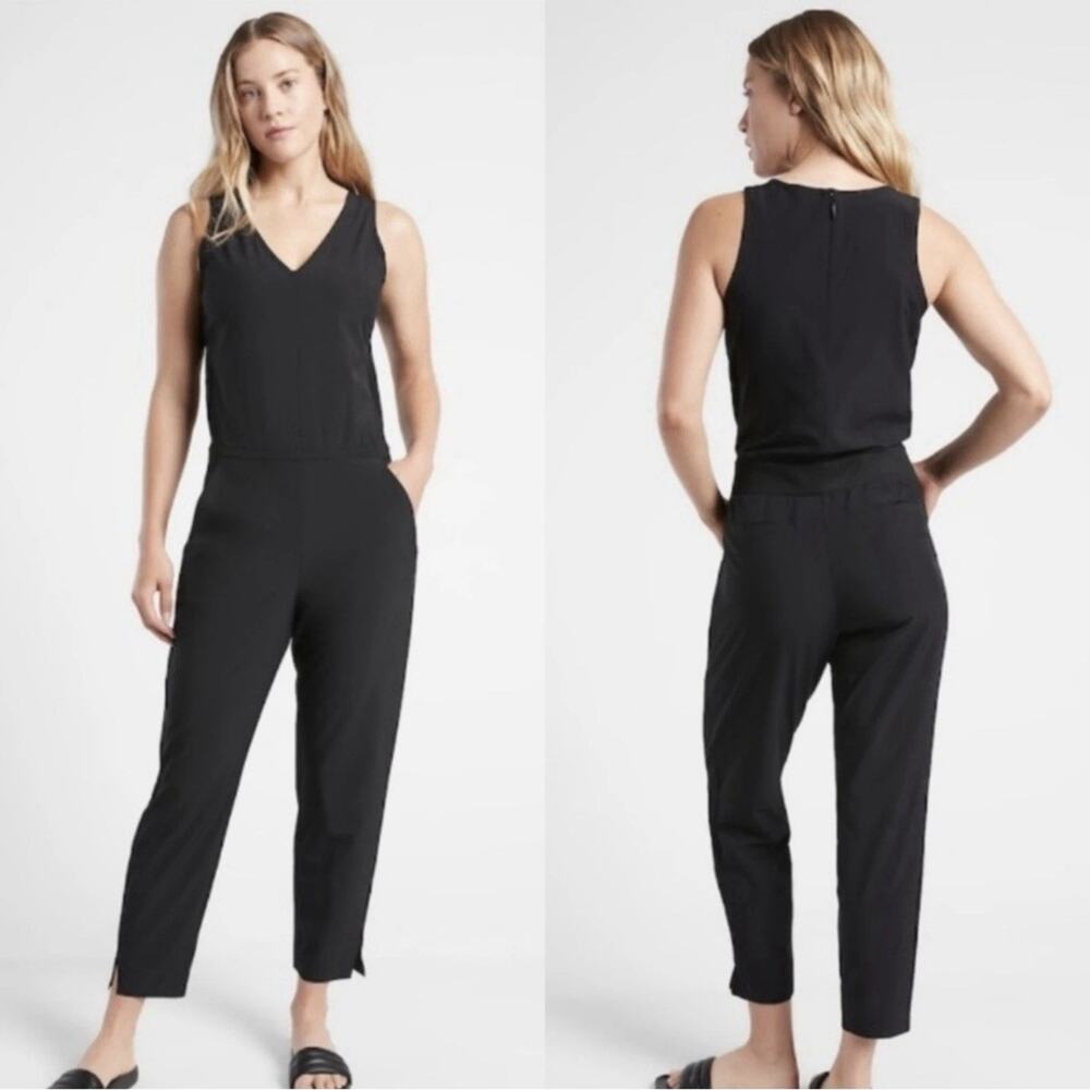 Athleta Brooklyn Utility Jumpsuit‎ Black Size 4 Casual Travel